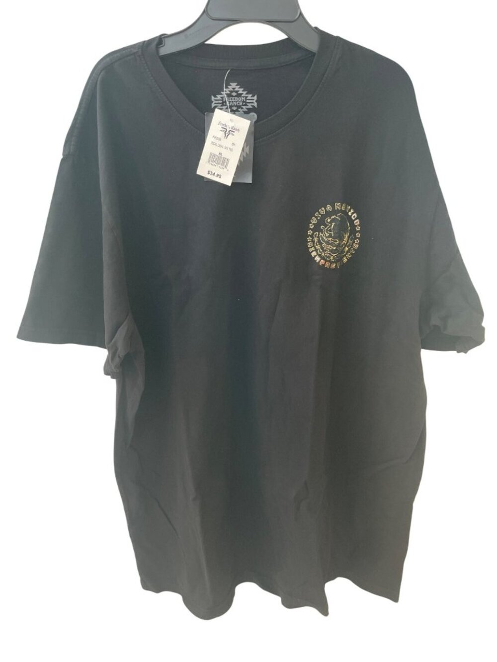 Freedom Ranch Real Deal Viva Mexico Siempre Fuerte Black Graphic Tee Men's S XL